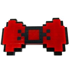 RED BLACK 8 BIT PIXELATED HAIR BOW THINKGEEK CLASSIC DESIGN‎ DATED 2011   4 1/2"